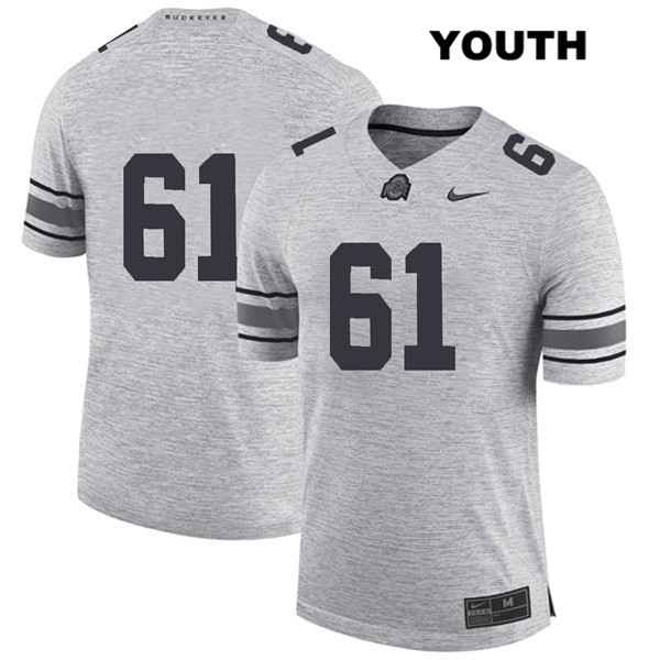Ohio State Buckeyes Youth Gavin Cupp #61 Gray Authentic Nike No Name College NCAA Stitched Football Jersey CA19R17OY